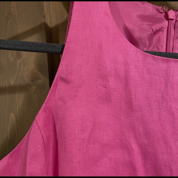 Ralph Lauren linen A line dress bright pink color, size 4 - Picture 6 of 7